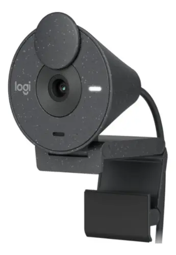 Webcam Logitech Brio 305 grafite com tampa de privacidade